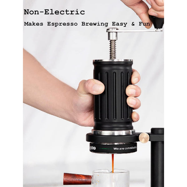 Original Coffee & Espresso Maker Manual Espresso Machine All Manual Hand-cranked For Home Latte & Cappuccino Maker Portable and Non-Electric No Plugs